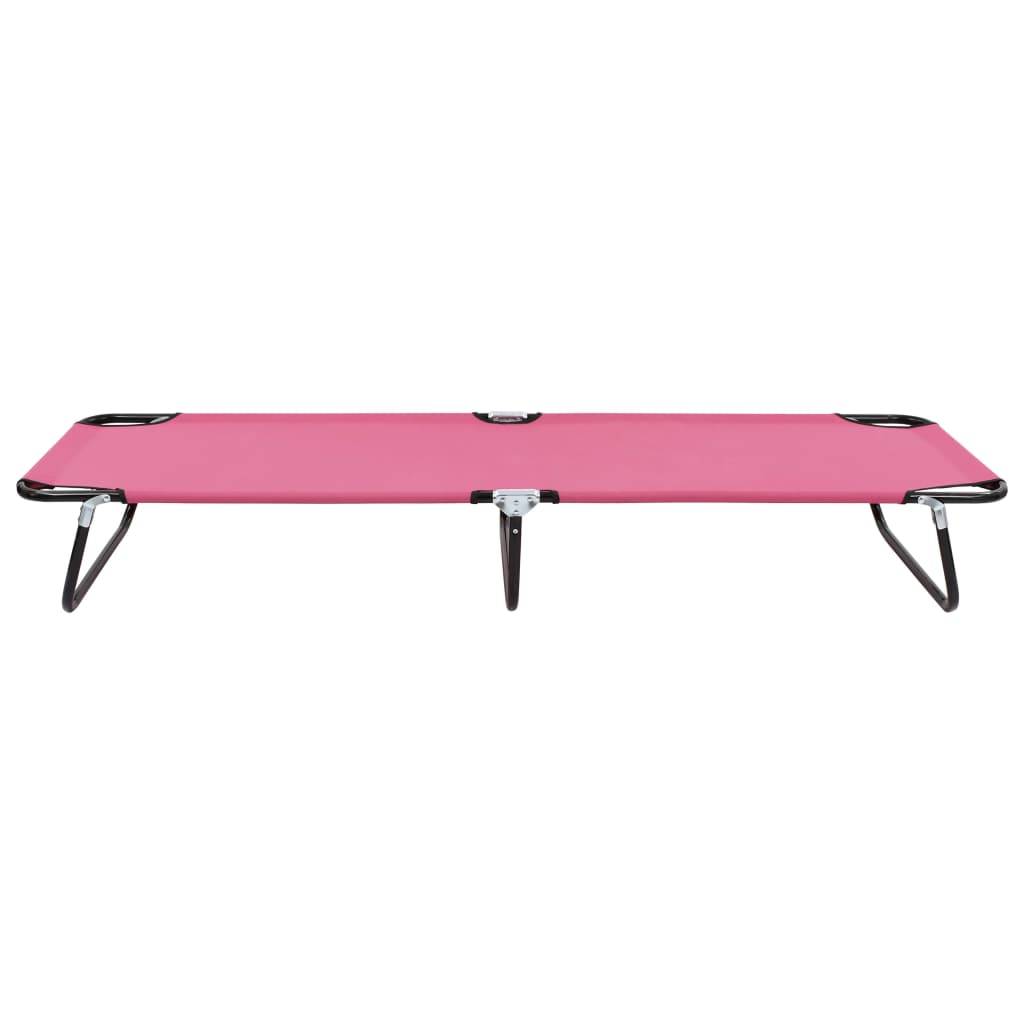 Vidaxl - Chaise longue pliable acier rose vidaXL 310349 - Image 2