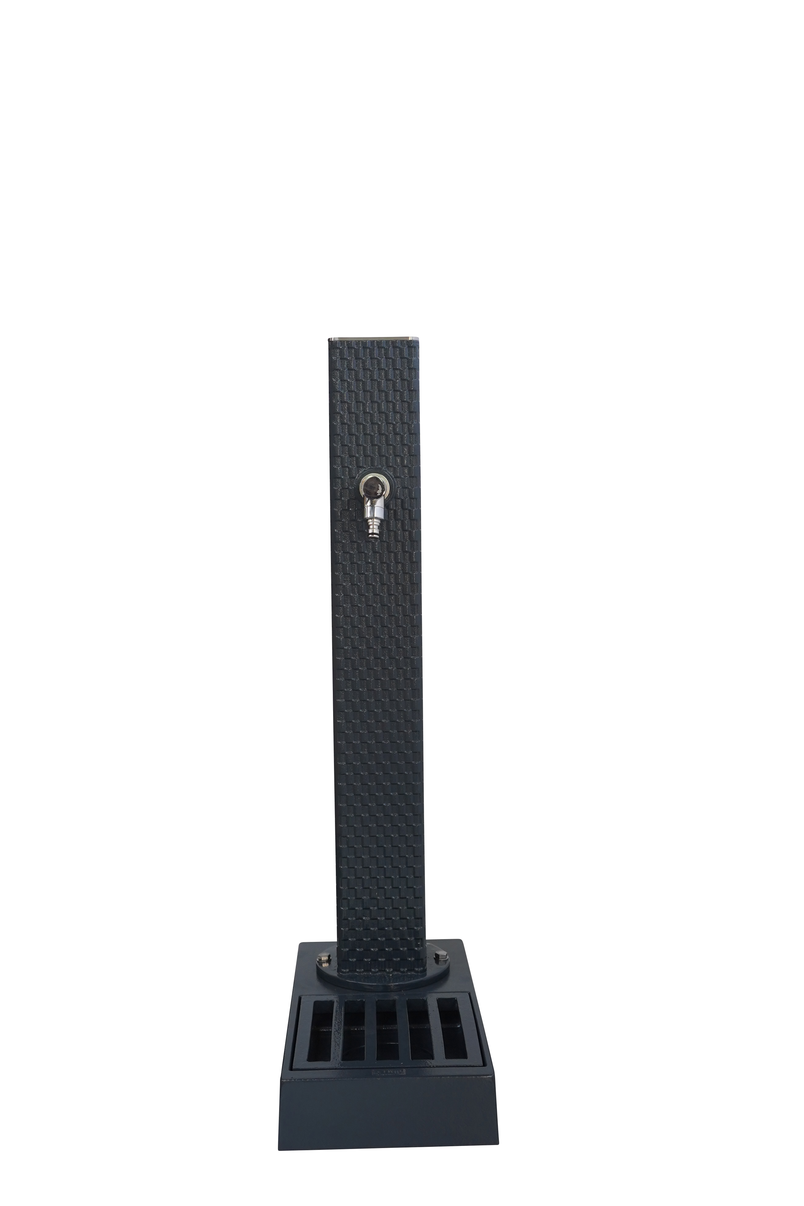 Fontaine borne pixel avec vasque gris 7016 avec robinet rounded Dommartin H. 103cm X L. 51cm - Image 1