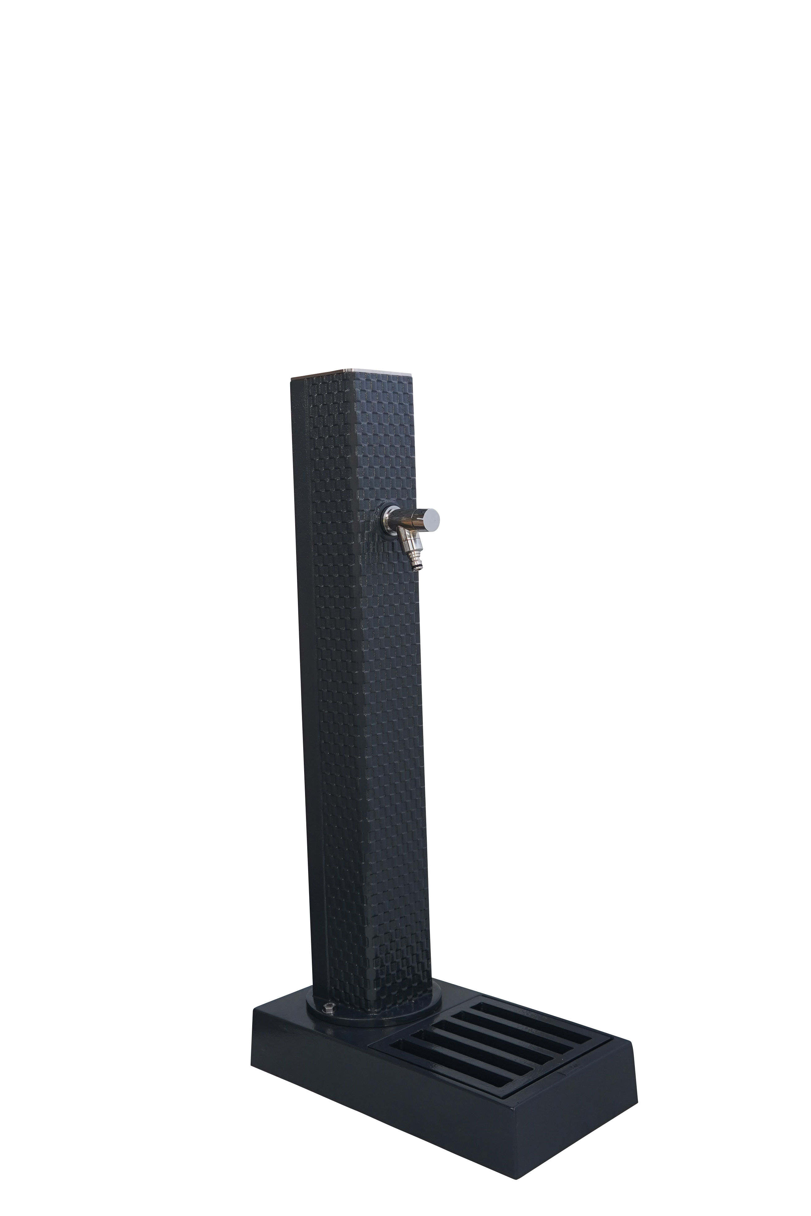 Fontaine borne pixel avec vasque gris 7016 avec robinet rounded Dommartin H. 103cm X L. 51cm - Image 3