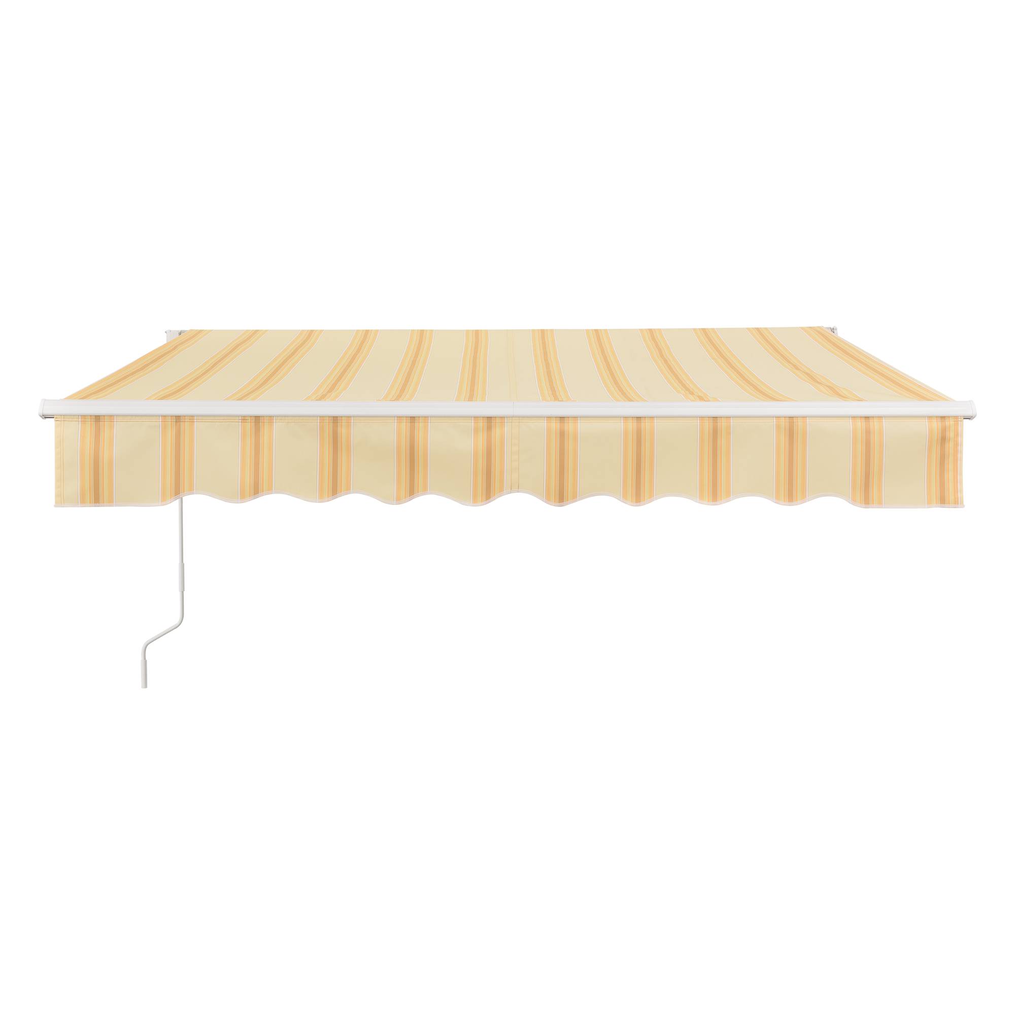 Store Banne Bitonto avec Manivelle 300 x 250 cm Jaune Blanc [en.casa] - Imagen 5