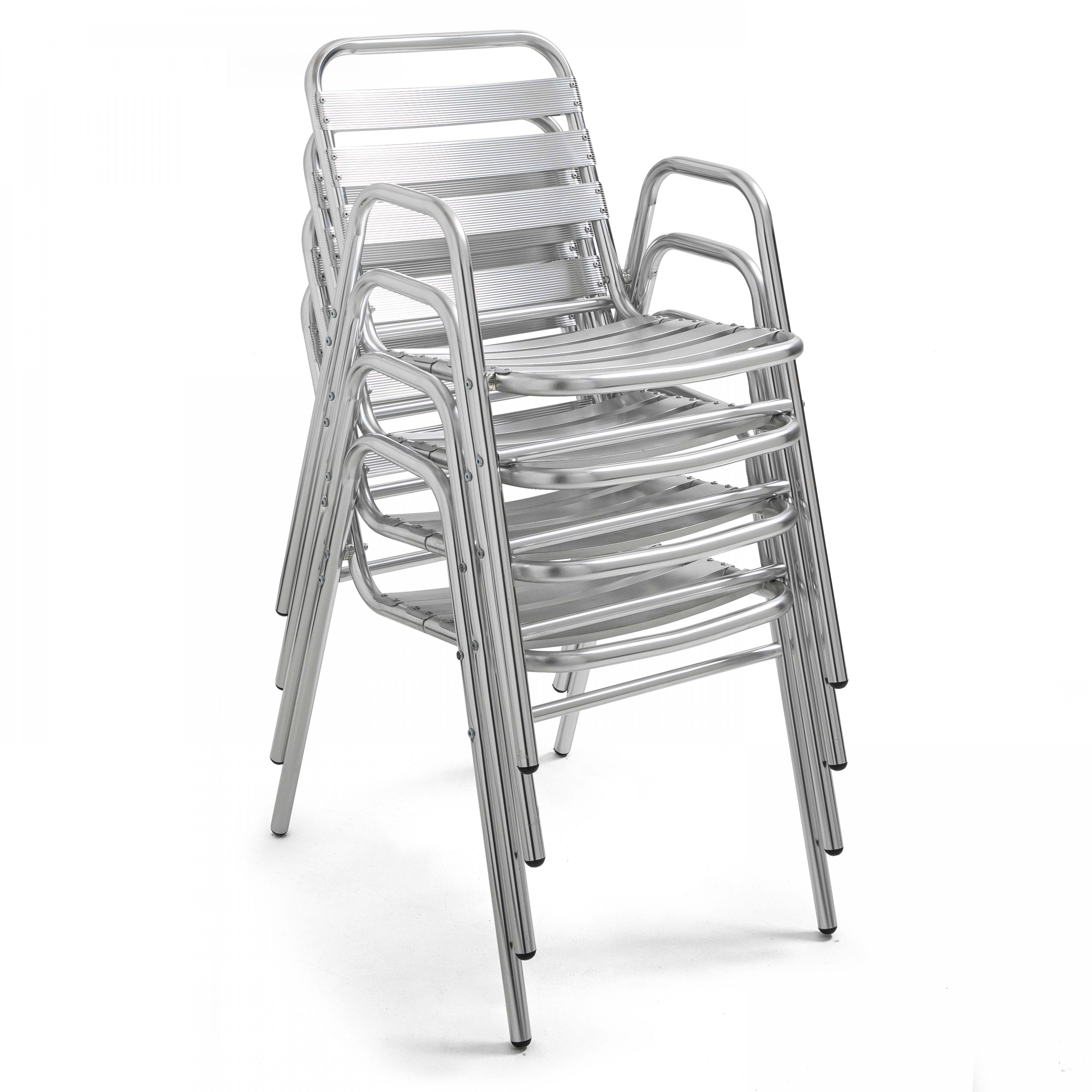 Oviala - Table de jardin carrée en aluminium et 2 fauteuils Nothing Hill - Oviala - Imagen 6