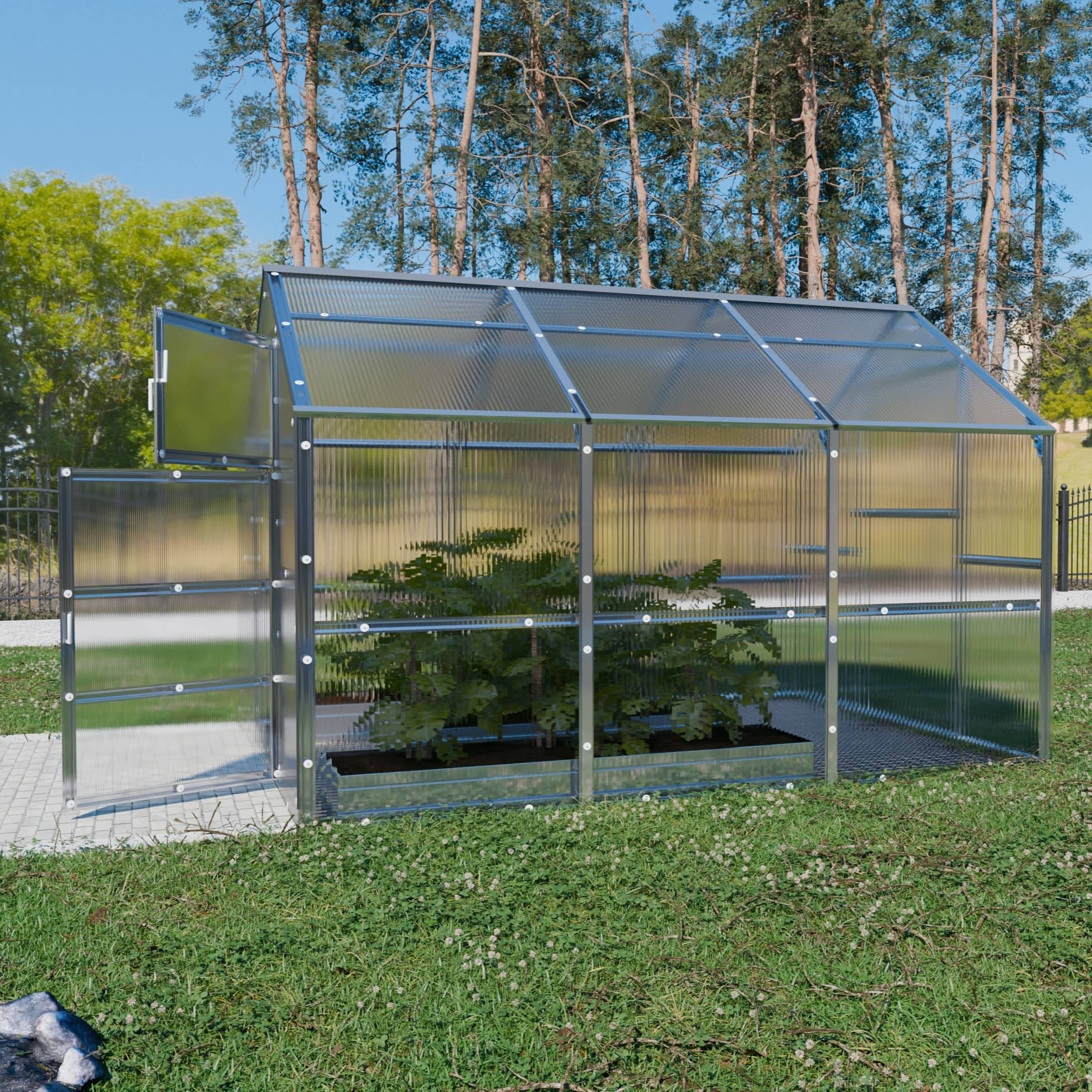 KLASIKA GREENHOUSES - Serre KLASIKA BERNARD 2,35 x 3 m (7,05 m²), 4 mm avec revêtement en polycarbonate - Image 1