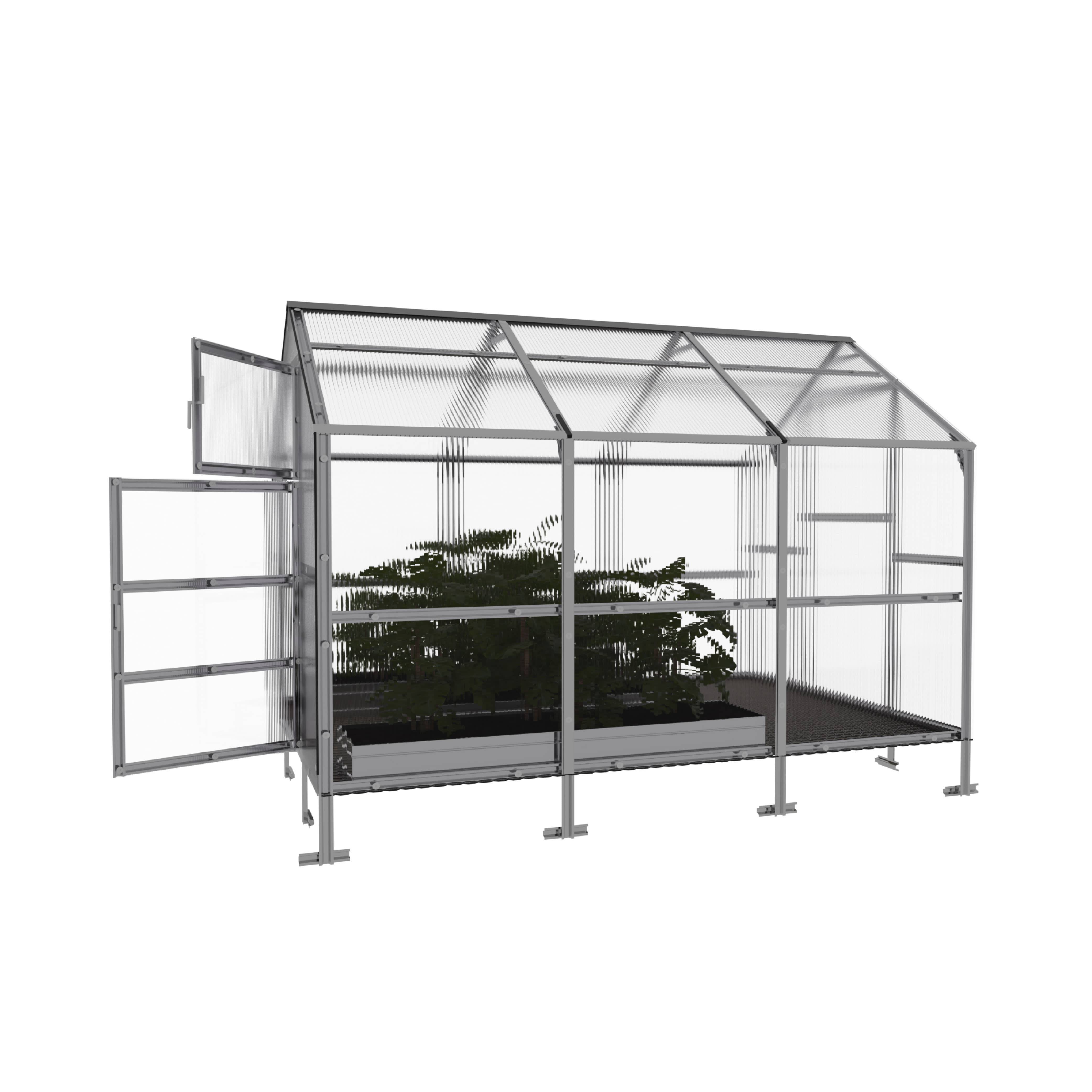 KLASIKA GREENHOUSES - Serre KLASIKA BERNARD 2,35 x 3 m (7,05 m²), 4 mm avec revêtement en polycarbonate - Image 4