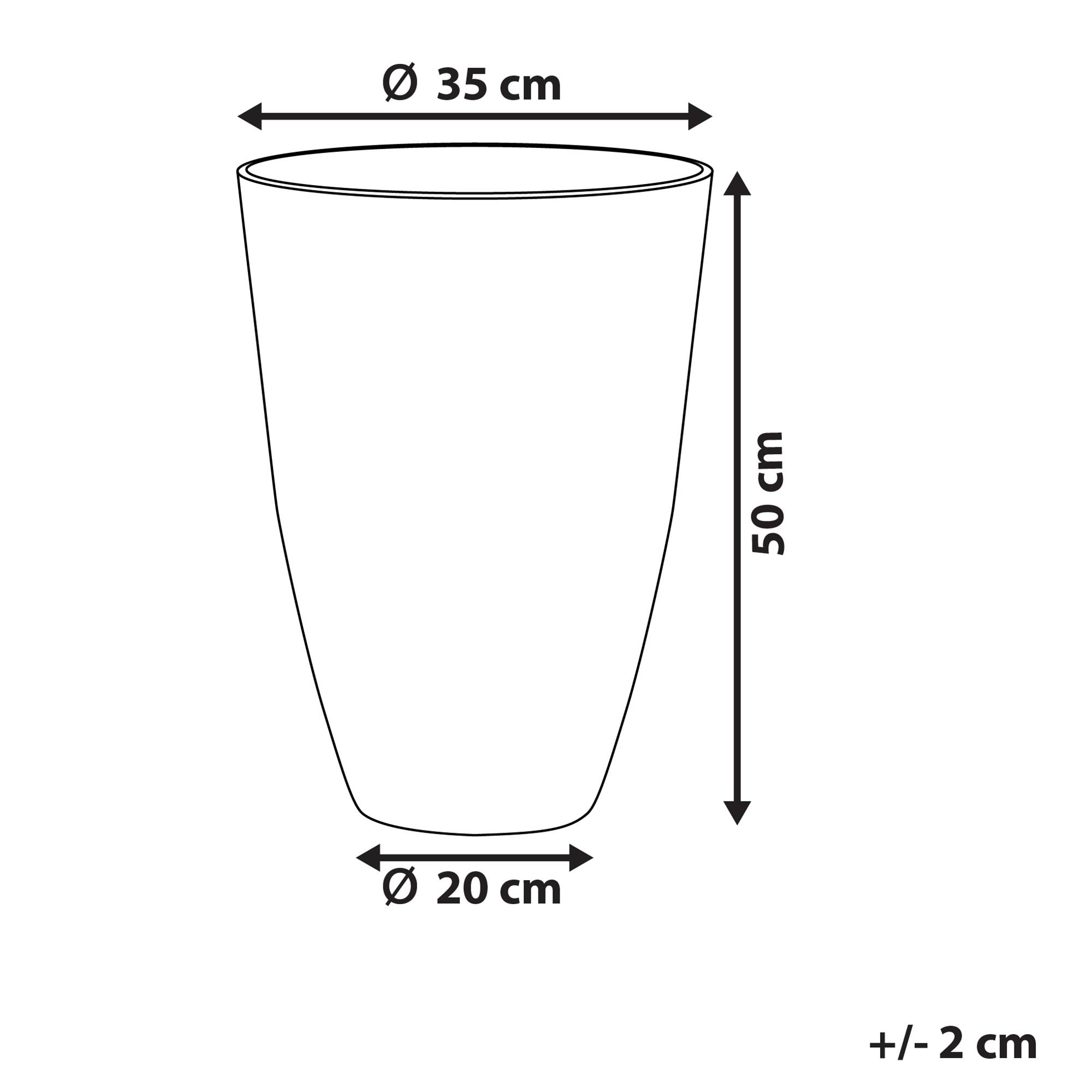 Beliani - Cache-pot d'extérieur Fibre d'argile Gris CAMIA - Beliani - Imagen 3