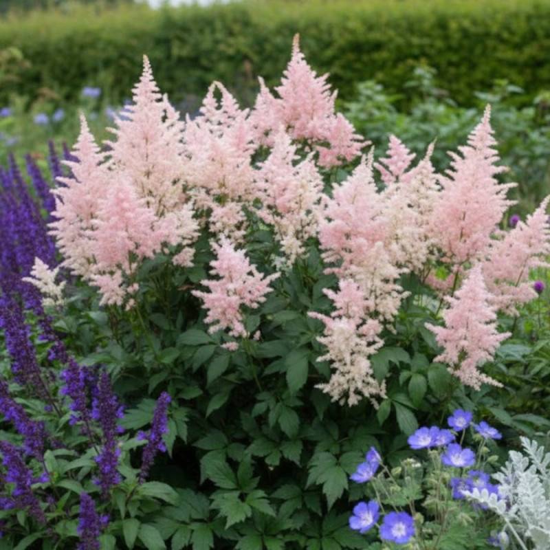 Astilbe du Japon Peach Blossom à fleurs Rose/Blanche - feuillage Caduc - Godet - 5/20 cm - Imagen 1