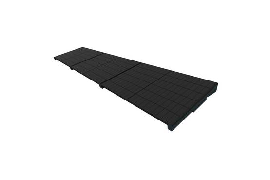 Ombrazur - Auvent solaire POWER Gris anthracite indépendant 3 panneaux - Imagen 1