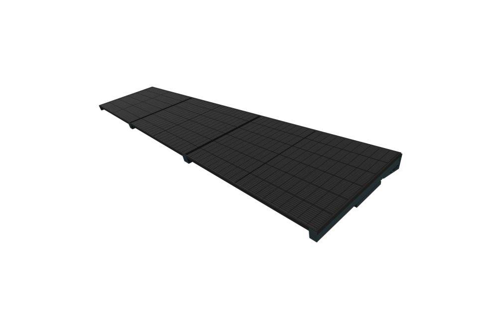 Ombrazur - Auvent solaire POWER Gris anthracite indépendant 3 panneaux - Imagen 1