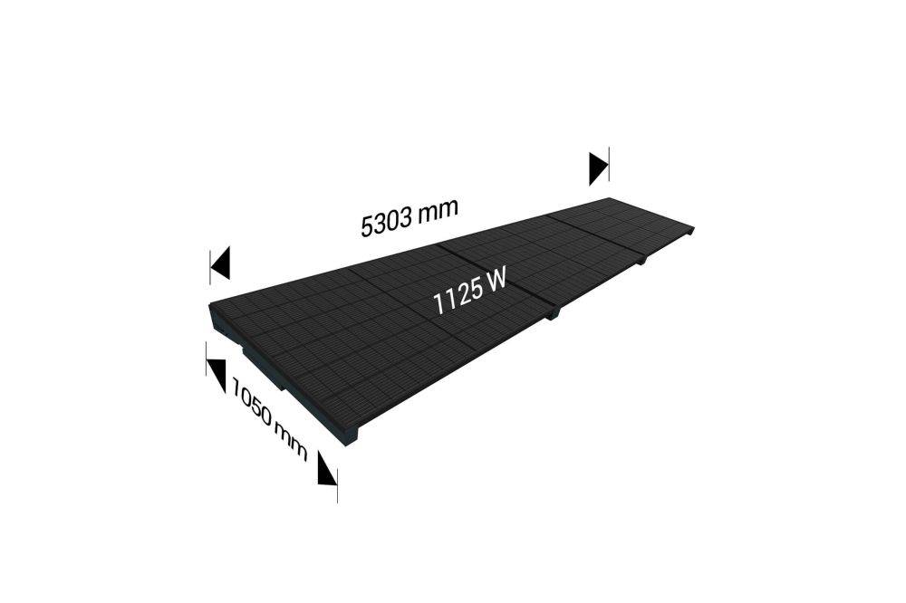 Ombrazur - Auvent solaire POWER Gris anthracite indépendant 3 panneaux - Imagen 5