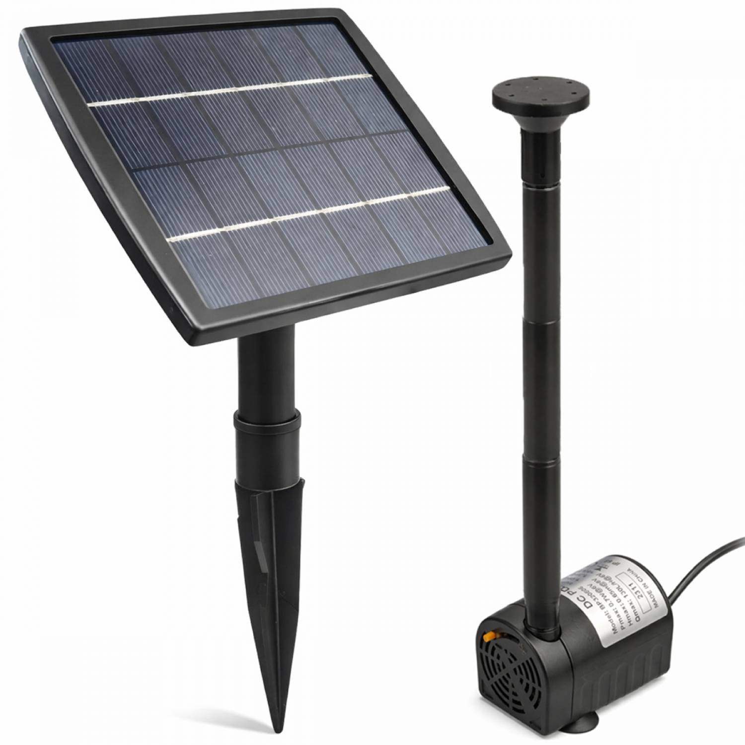 Linxor - Pompe à eau solaire pour fontaine, piscine, bassin extérieur de jardin avec câble de 3m - Noir - Linxor - Imagen 6