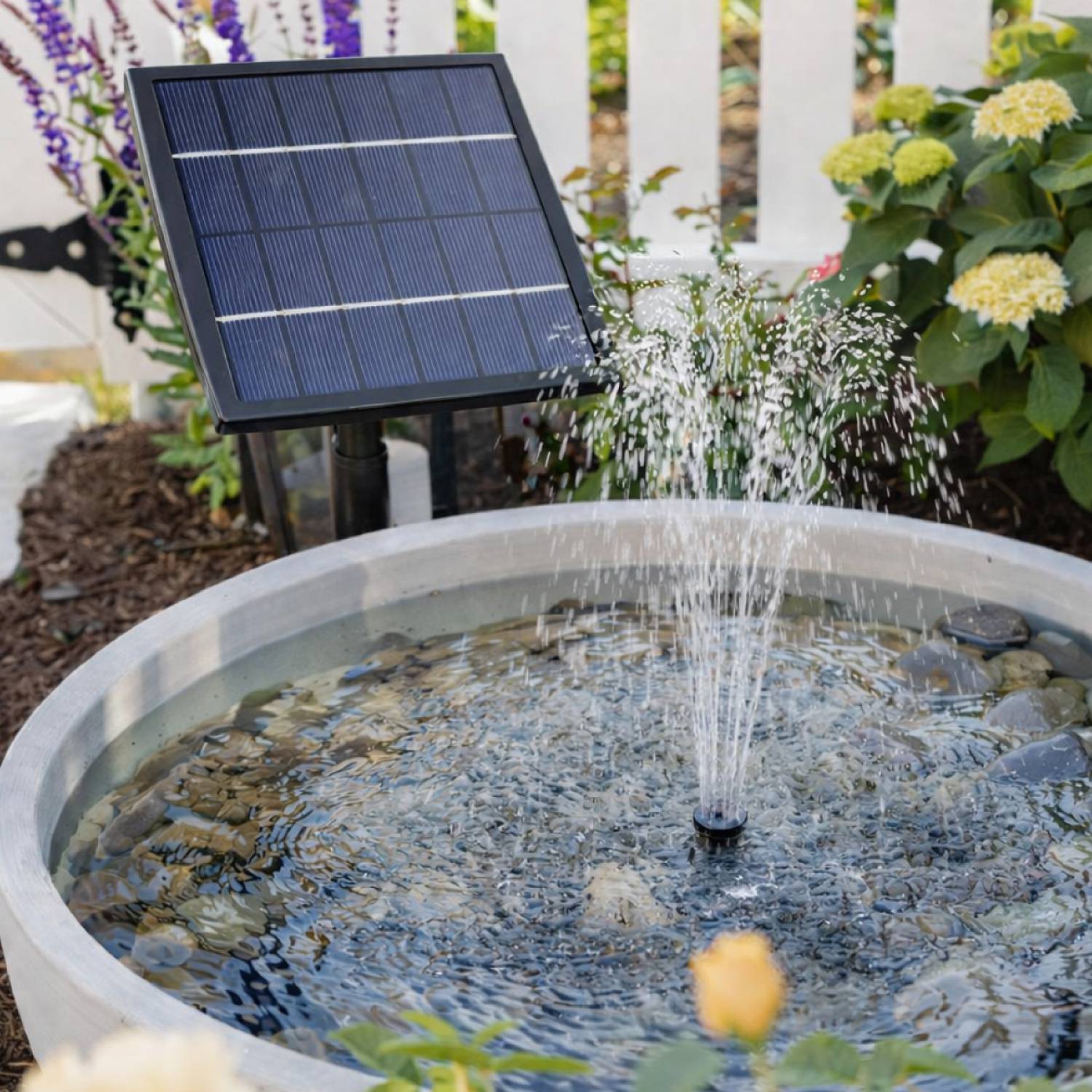 Linxor - Pompe à eau solaire pour fontaine, piscine, bassin extérieur de jardin avec câble de 3m - Noir - Linxor - Imagen 4