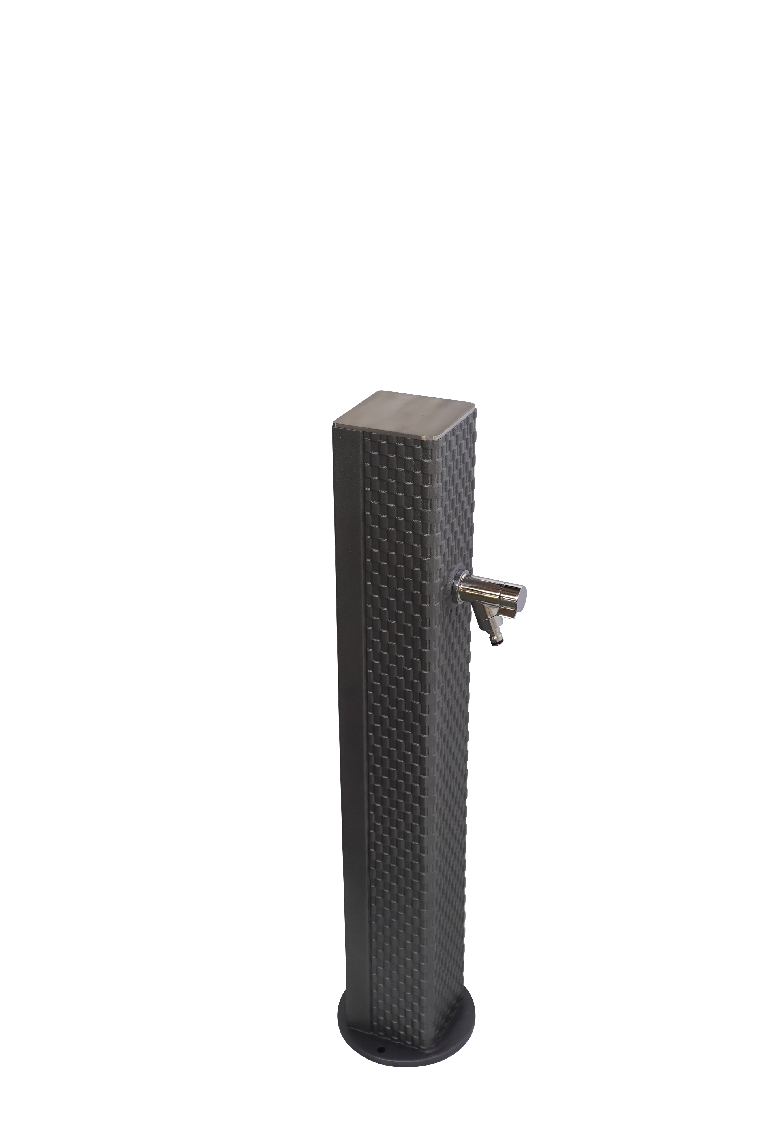 Fontaine borne pixel sans vasque gris 4111 avec robinet rounded Dommartin H. 92cm X L. 20cm - Imagen 2