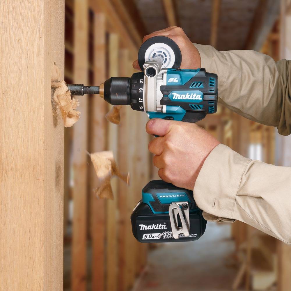 Makita - Perceuse-visseuse sans fil 18V - MAKITA -avec 2 batteries 5Ah - chargeur rapide – MAKPAC - DDF492RTJ - Image 6