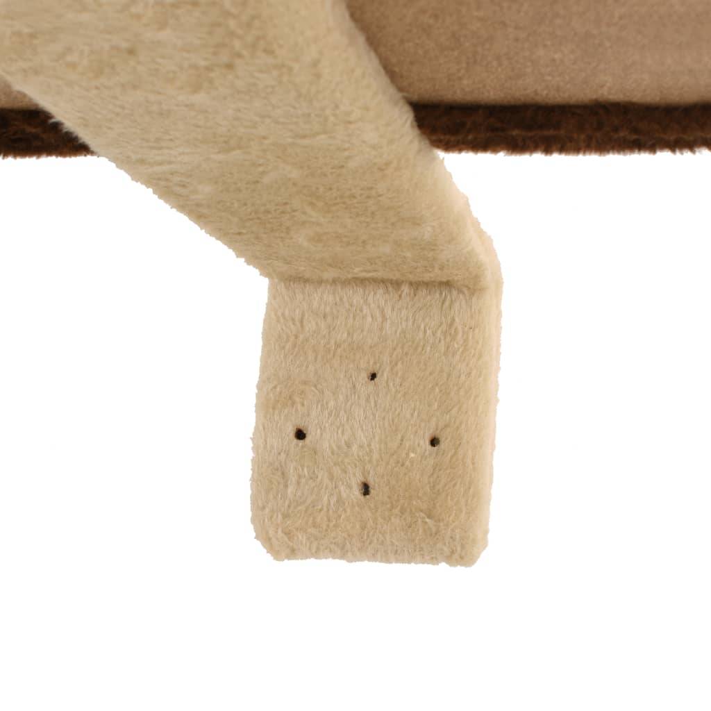 Arbre à chat bois et sisal beige et marron 60 x 30 x 194 cm - PANGIVO - Image 9