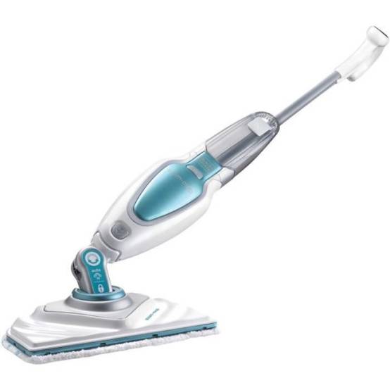 Balai - Nettoyeur Vapeur BLACK & DECKER FSM1630-QS - Tete delta - 1600 W - 4 accessoires - Blanc / Bleu - Image 2