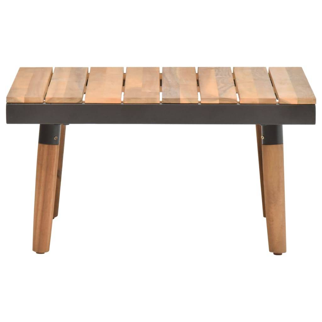 Salon de jardin meuble d'extérieur ensemble de mobilier 4 pièces avec coussins bois d'acacia solide - Image 4