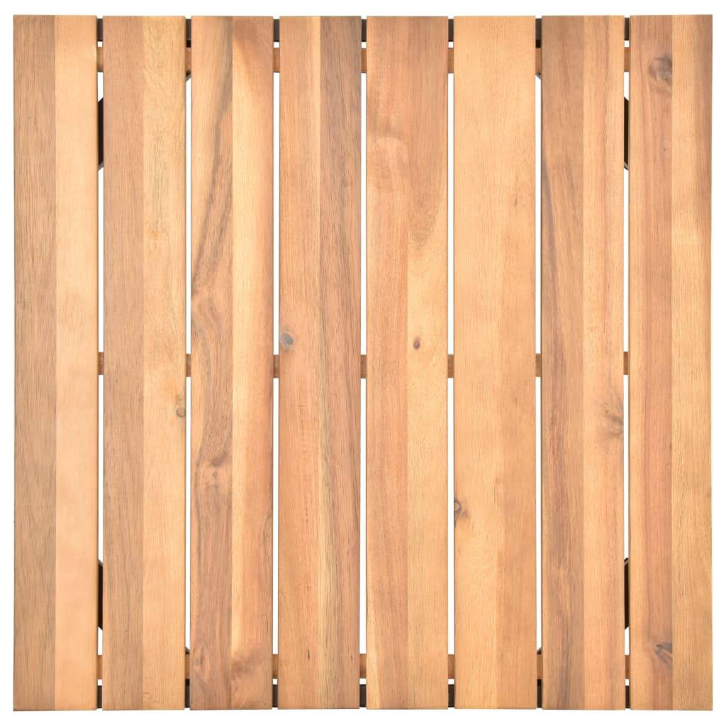 Salon de jardin meuble d'extérieur ensemble de mobilier 4 pièces avec coussins bois d'acacia solide - Image 6