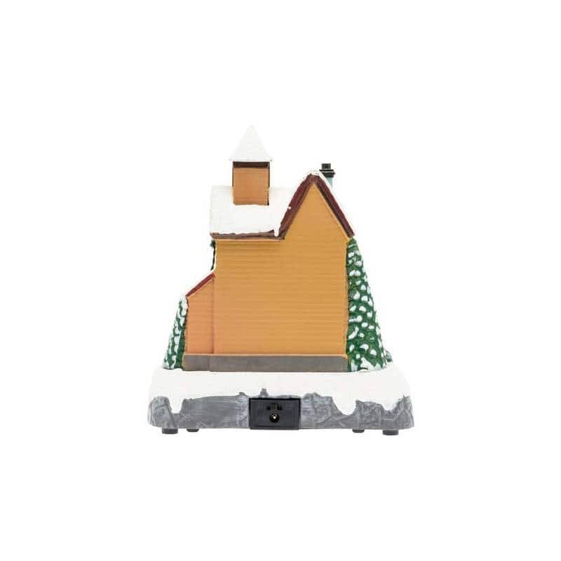 Lotti - Village de noël lumineux animé Père Noël sur échelle et Petit Train Tournant LED Musique Lotti - Imagen 8