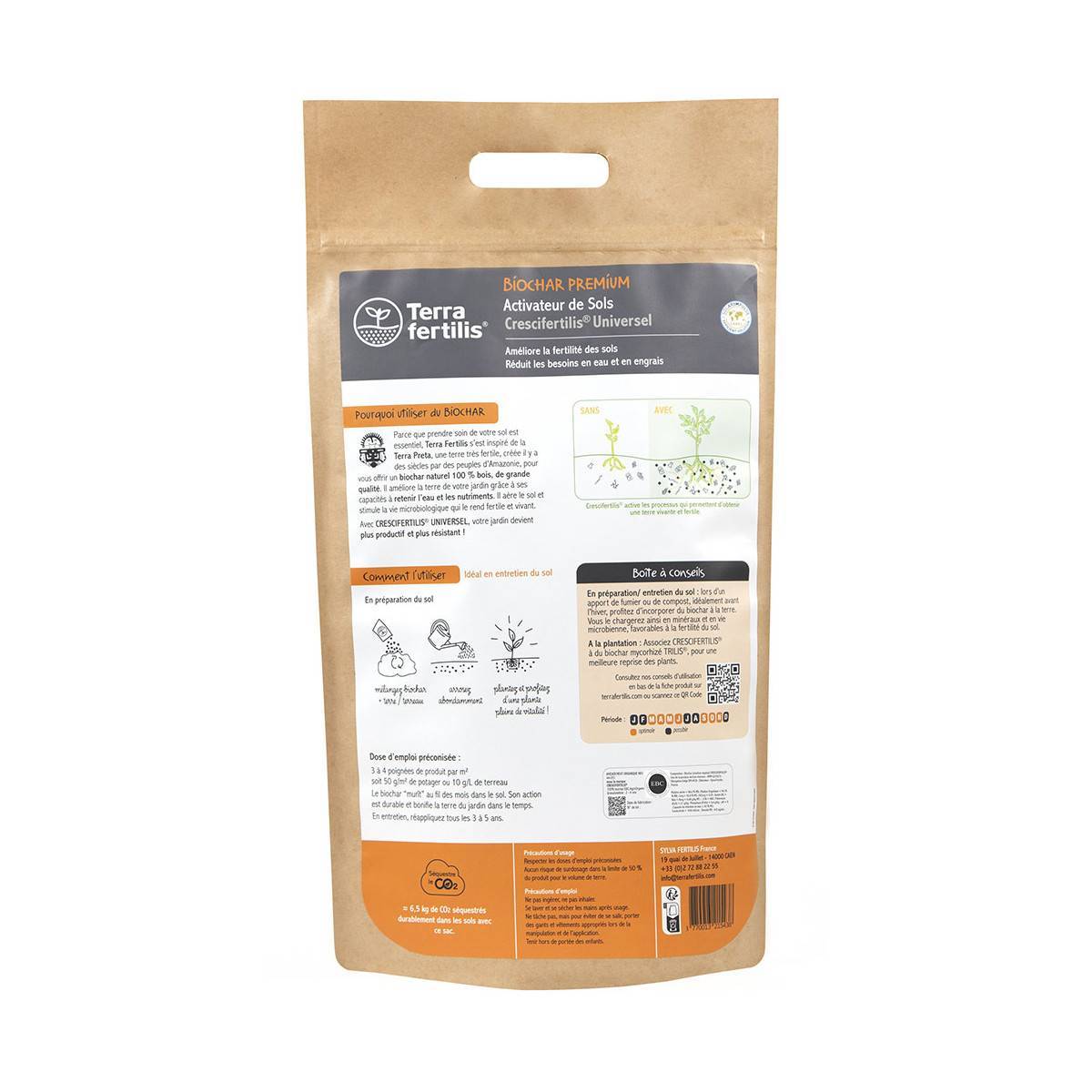 Terra Fertilis - Fertilisant universel Biochar Terra Fertilis - 500 g, 1 kg, 2,5 kgs ou 5 kgs : donnez une nouvelle vie à votre sol - 2.5 kg - Image 2