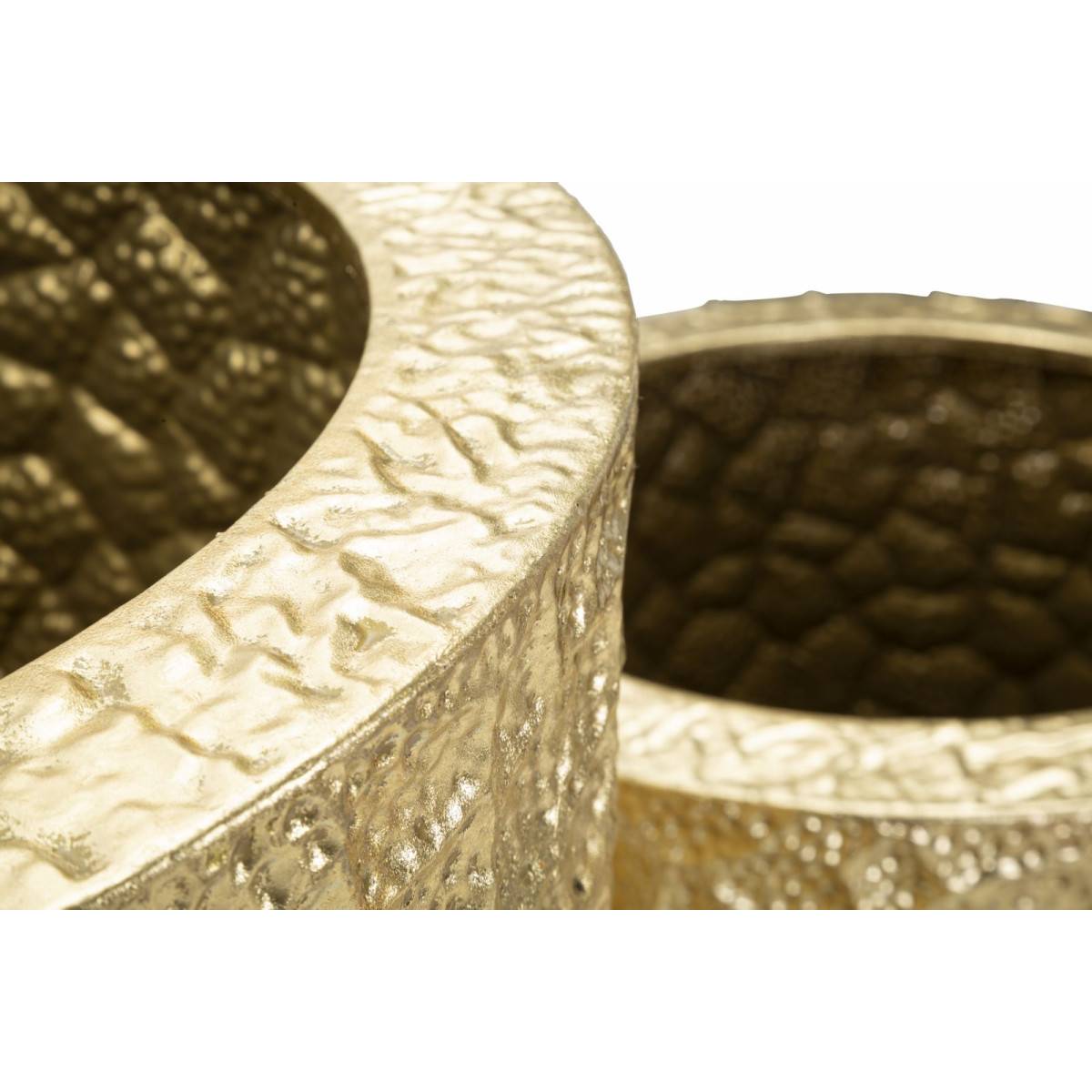 Lot de 3 Vases en Métal "Glasy" 114cm Or - Image 5