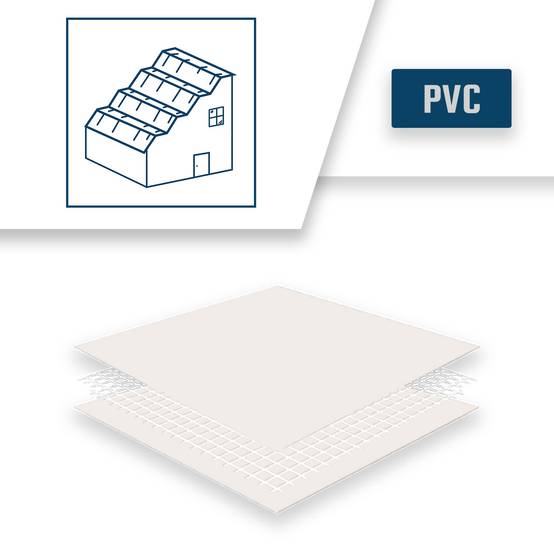 Bâche Toiture 2x3 m LP640TO Blanc Crème - Garantie 8 ans - Bâche d'étanchéité en PVC pour Couvreur et Charpentier TECPLAST - Imagen 5