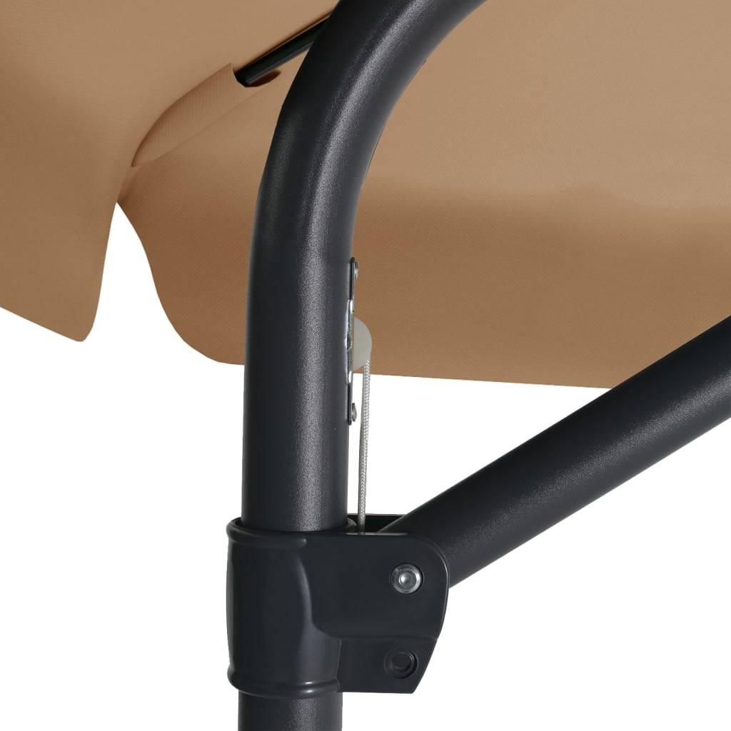 Helloshop26 - Parasol d'extérieur avec mât en acier 300 cm taupe - Imagen 4
