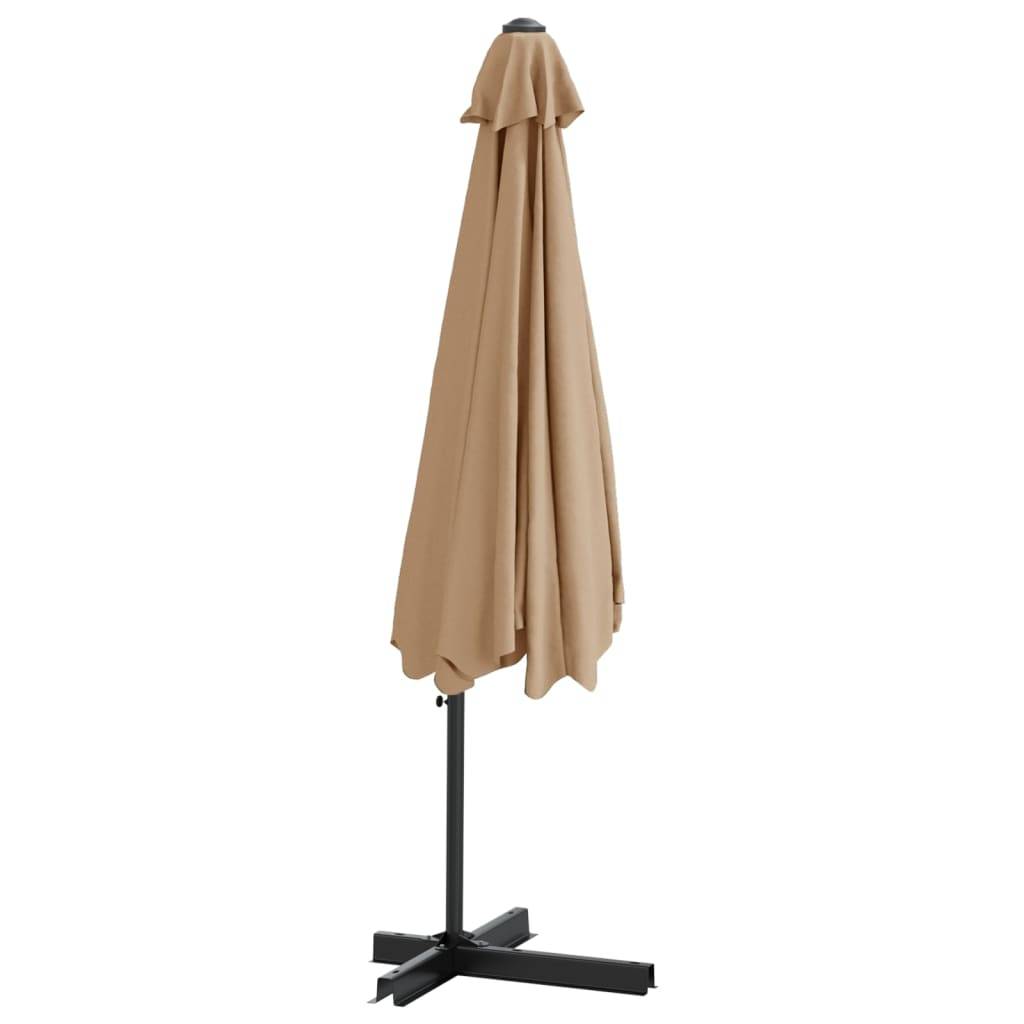 Helloshop26 - Parasol d'extérieur avec mât en acier 300 cm taupe - Imagen 3