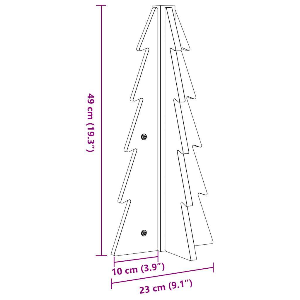 Petit Sapin de Noël en Bois Rustique à Poser Décoration Intérieur 49 cm – ComfortXL Outdoor Living - Image 8