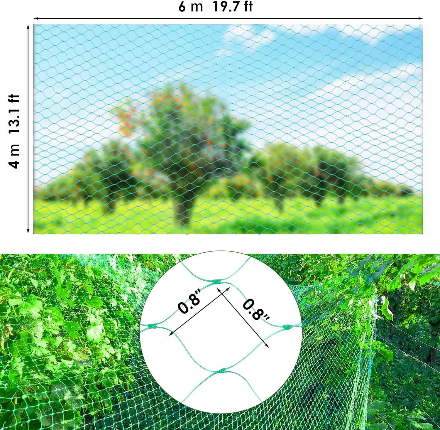 Filet de protection oiseaux vert L.12 x l.4 m - IntiMeg - Image 3