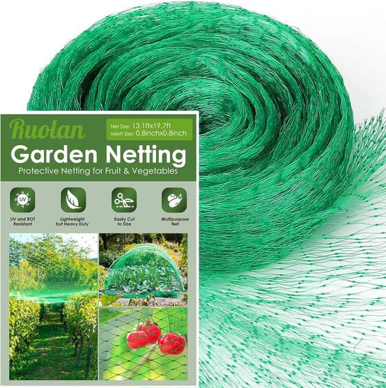 Filet de protection oiseaux vert L.12 x l.4 m - IntiMeg - Image 1