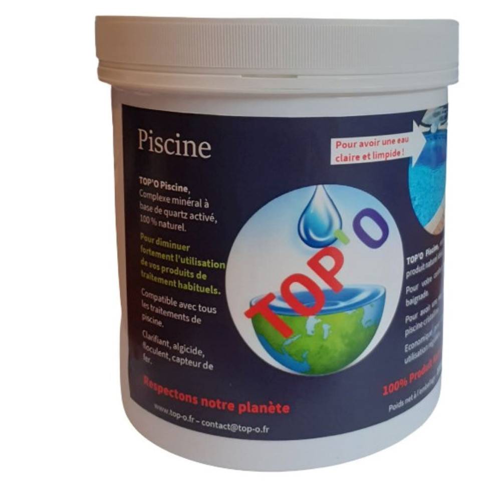 TOP'O - Clarifiant piscine, algicide, floculent, capteur de fer 1kg - Imagen 1