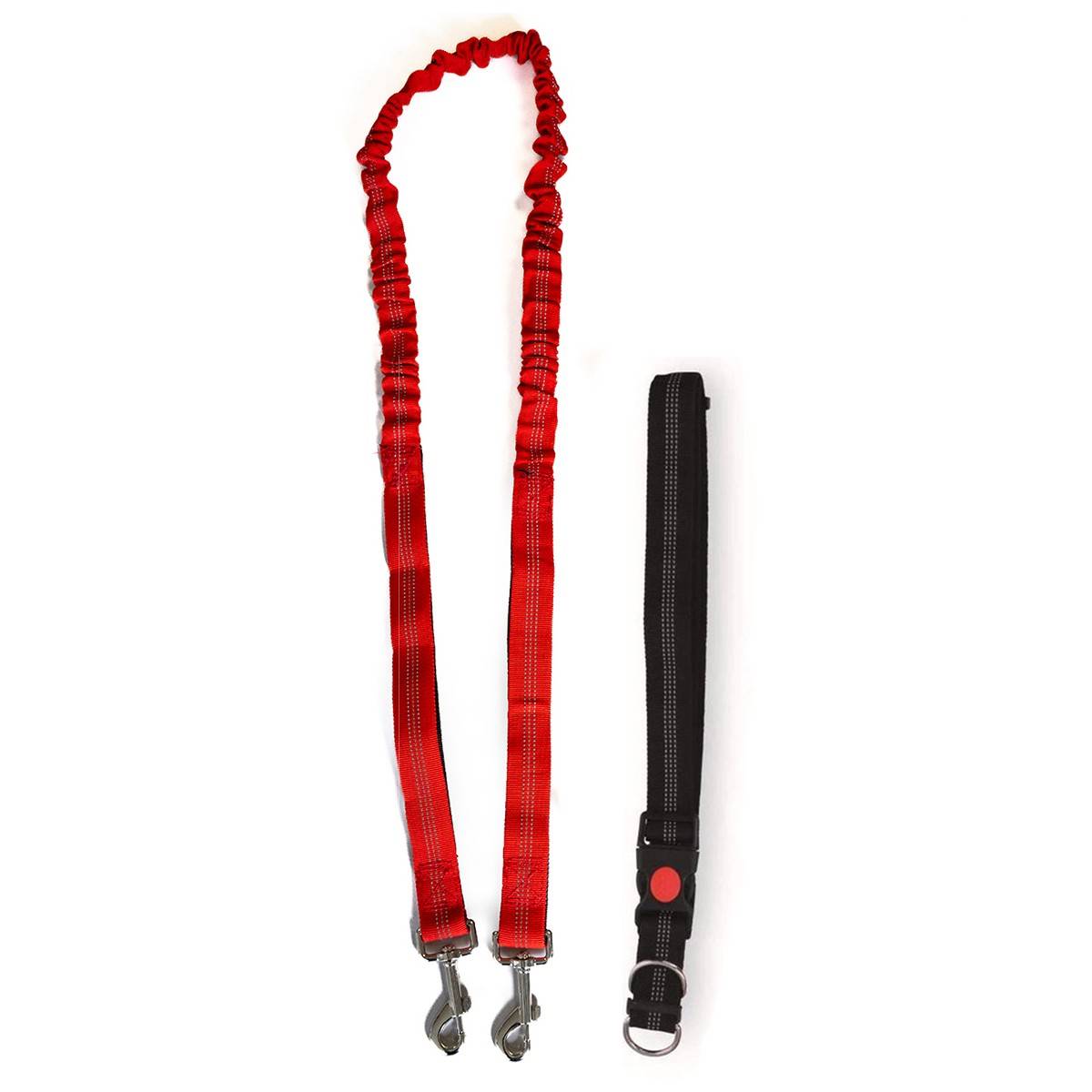 Harnais et Laisse pour chien 190 cm Ceinture réglable 55 à 90 cm Longe Elastique Balade Jogging KZ GARDEN - Imagen 2