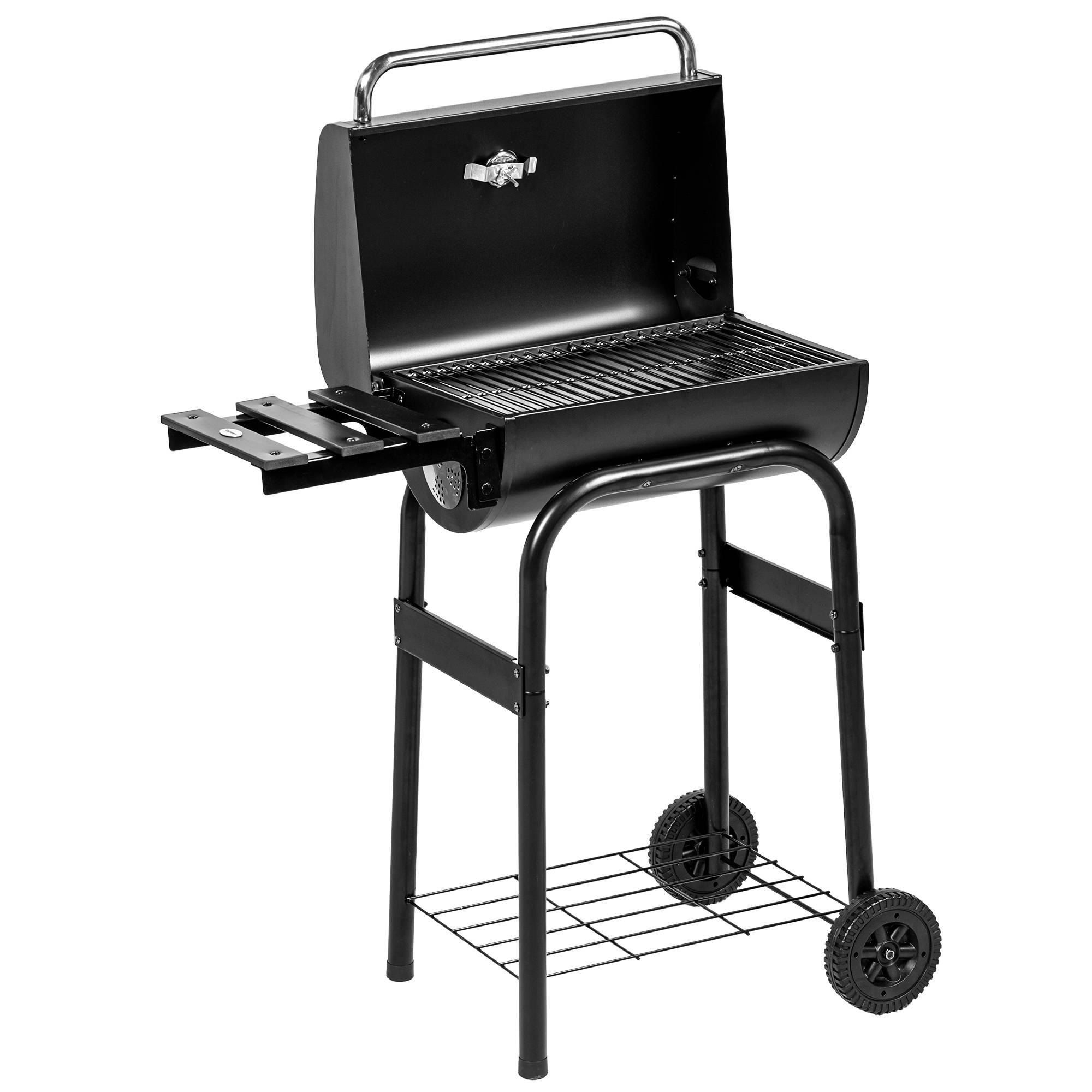 ComfortXL - Barbecue à charbon chariot métal jardin couvercle thermomètre cheminée noir 83 cm - ComfortXL Outdoor Living - Image 2