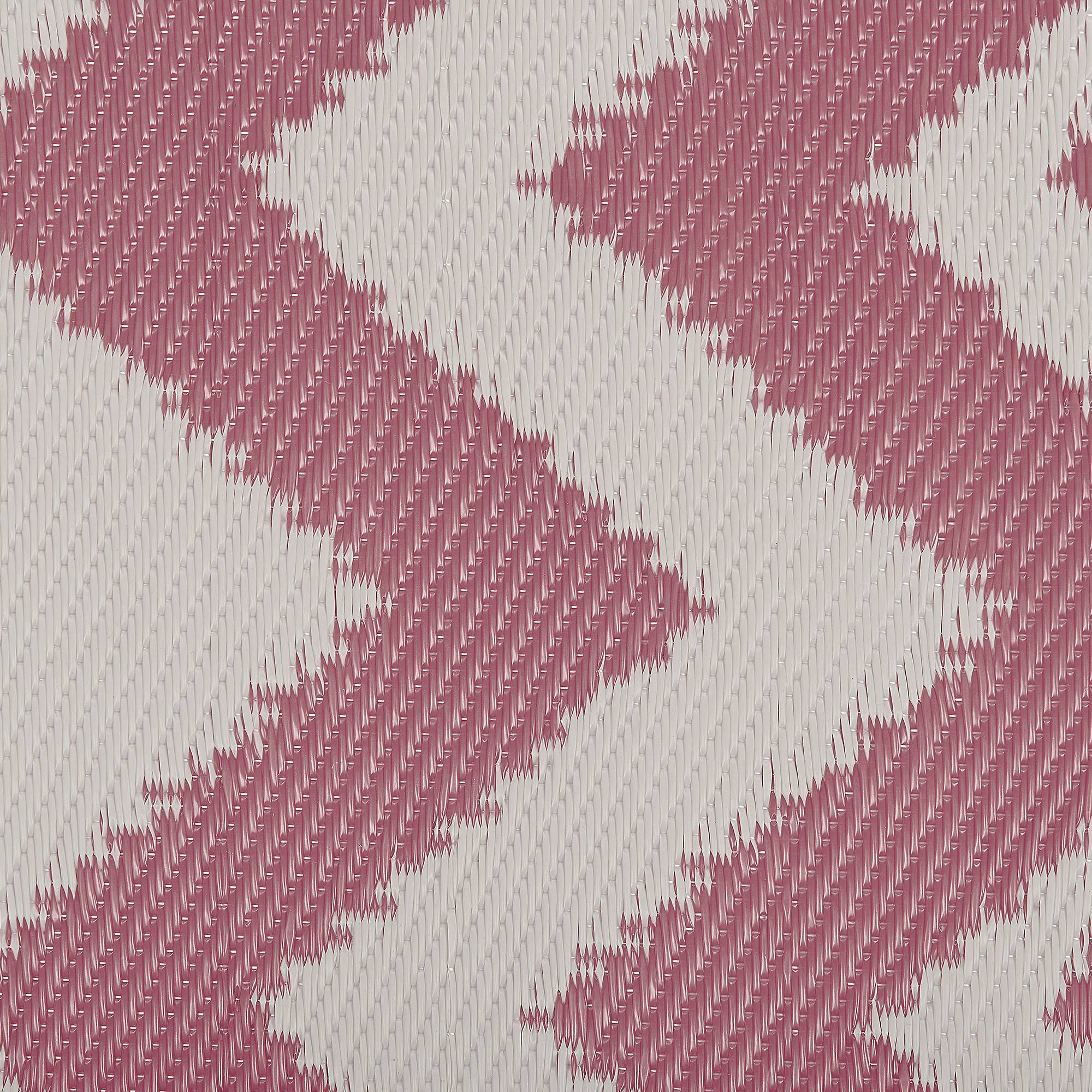 Beliani - Tapis Extérieur Intérieur Synthètique au Motif Zigzag Rose et Blanc Polyvalent Décoratif et Pratique pour Balcon Terrasse ou Salle de Bain 120 x 180 - Imagen 6