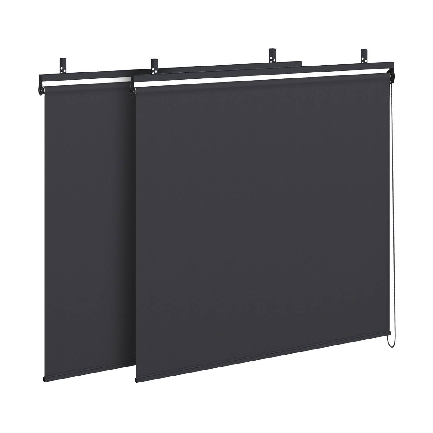 Pergola bioclimatique lames orientables acier 3x4 M et 4 stores gris anthracite - Image 5