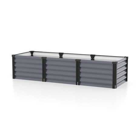 Vitavia - Carré potager Linus IN-OUT S – bac Zincalume®, Couleur Granit/Aluminium - Image 4