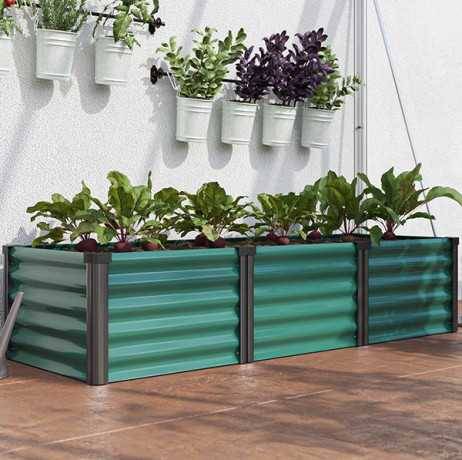 Vitavia - Carré potager Linus IN-OUT S – bac Zincalume®, Couleur Granit/Aluminium - Image 7