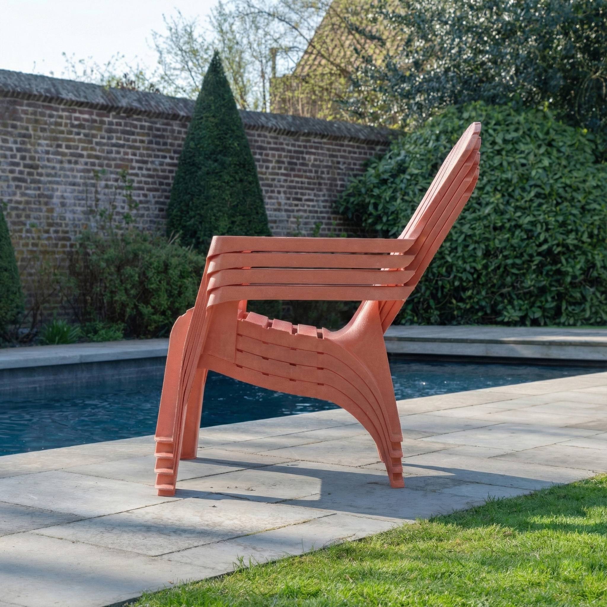 Fauteuil de jardin adirondack Terracotta - Image 6