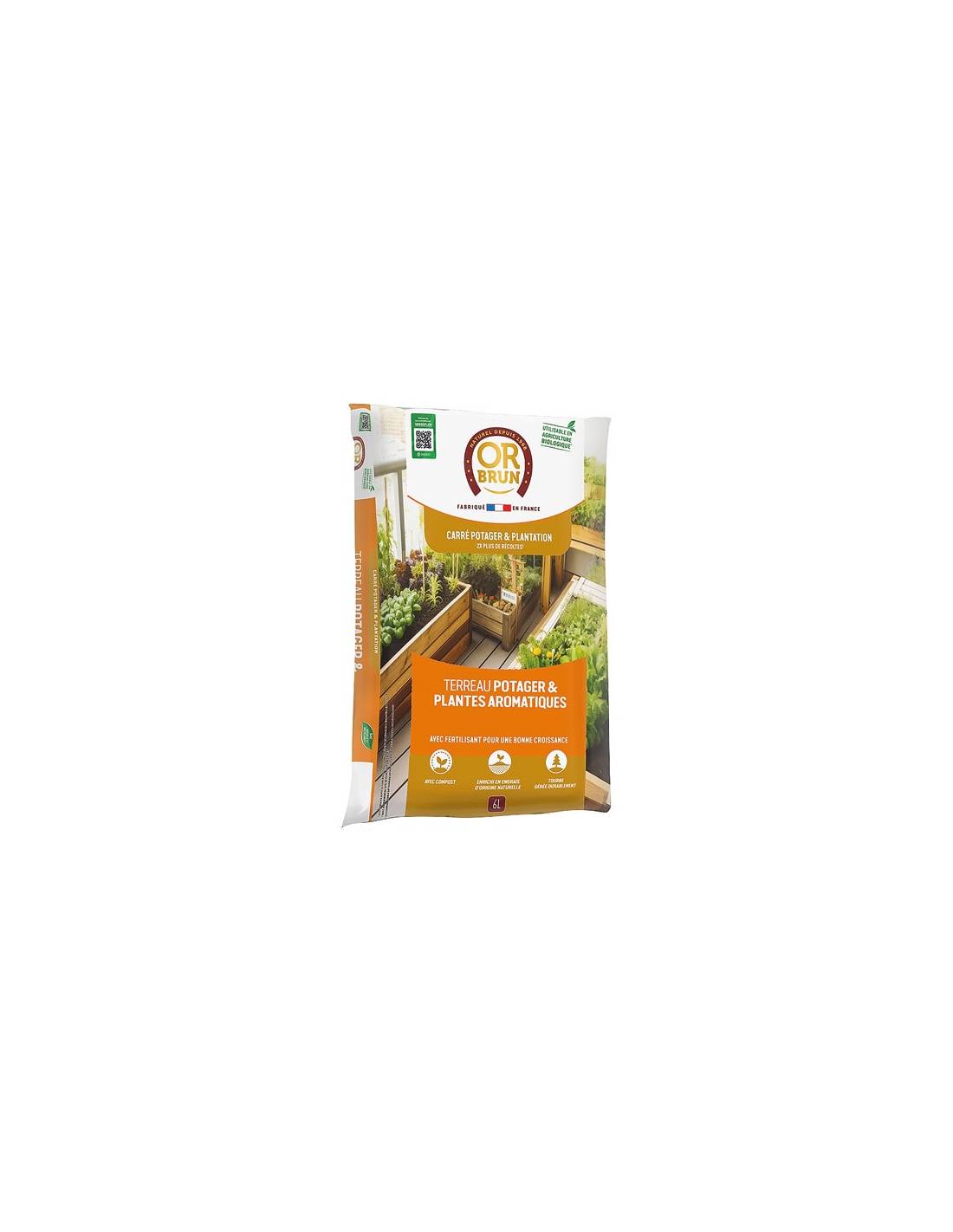 Or Brun - Terreau Plantes Aromatiques Et Carré Potager Uab 6 L / Nc - Or Brun