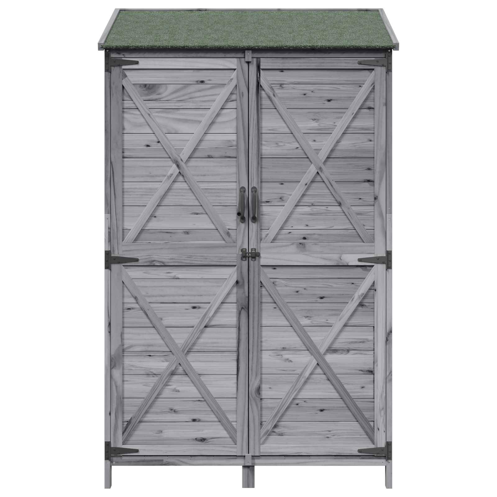 PANGIVO - Abri de jardin bois de sapin gris 106 x 56 x 176.5 cm, poids:28kg - PANGIVO - Image 5