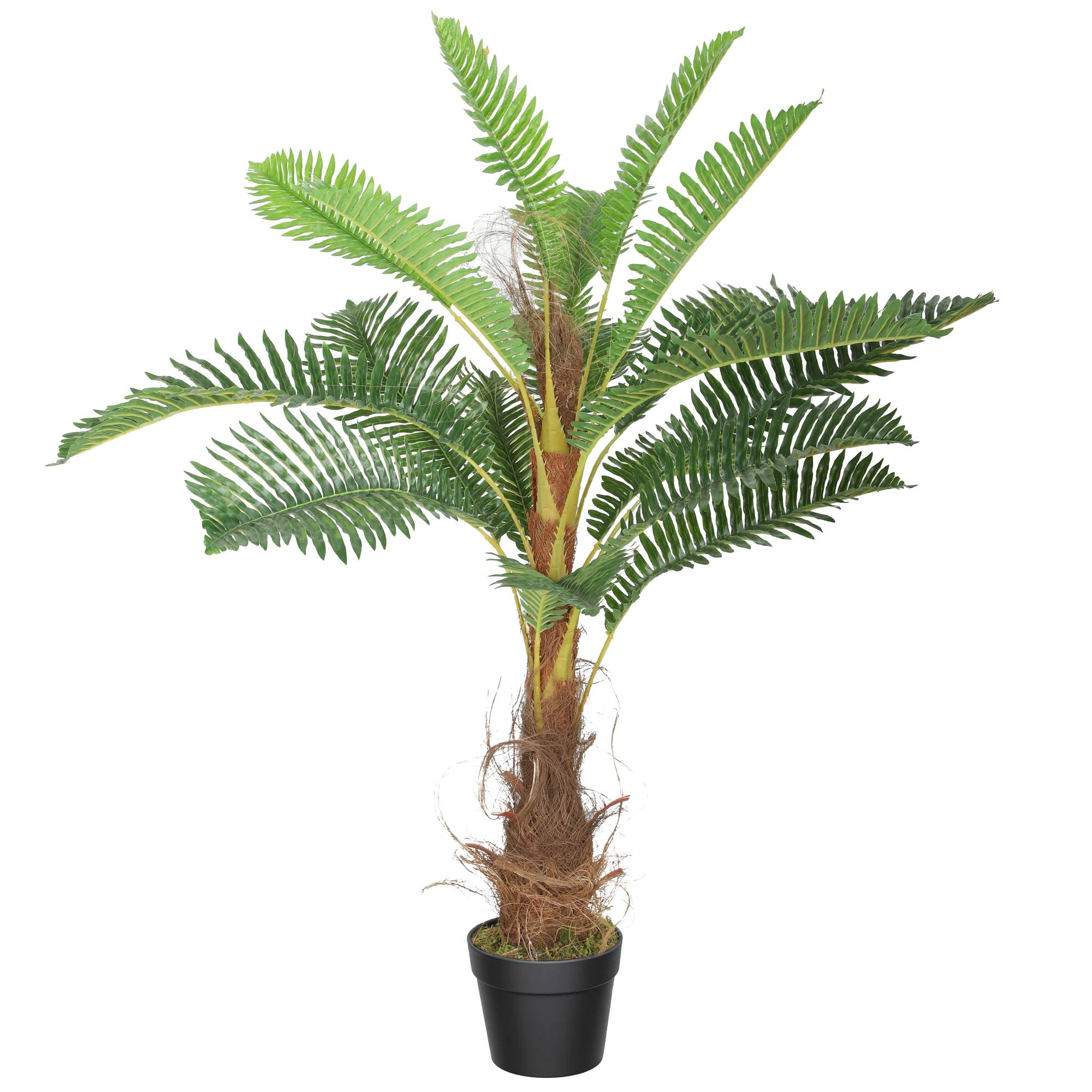Palmier artificiel PEVA et bambou vert 16 x 16 x 100 cm - PANGIVO - Image 1