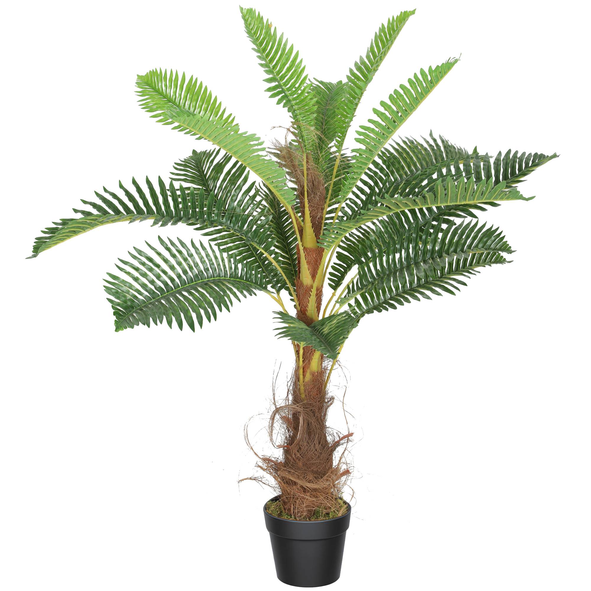 Palmier artificiel PEVA et bambou vert 16 x 16 x 100 cm - PANGIVO - Image 2