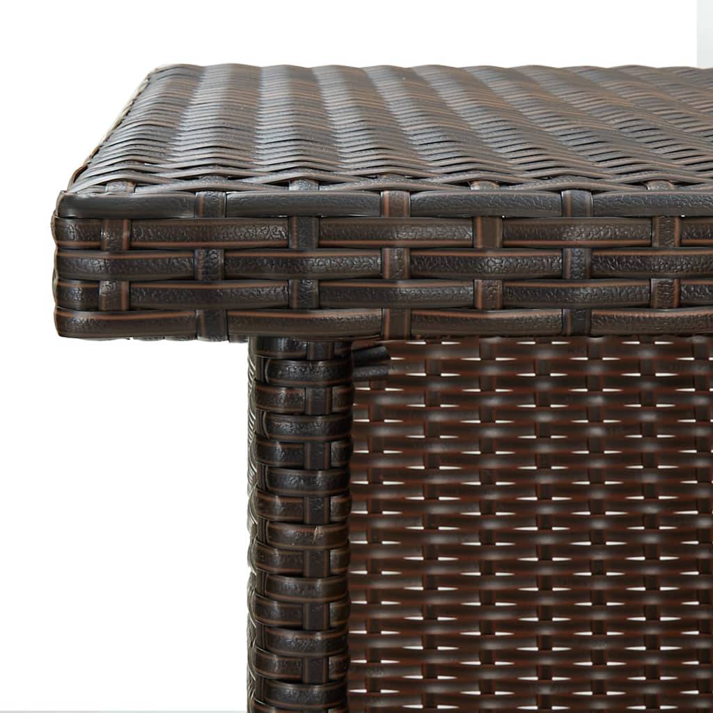 Vidaxl - Ensemble de bar de jardin 3 pcs et coussins brun résine tressée vidaXL 3261500 - Image 5