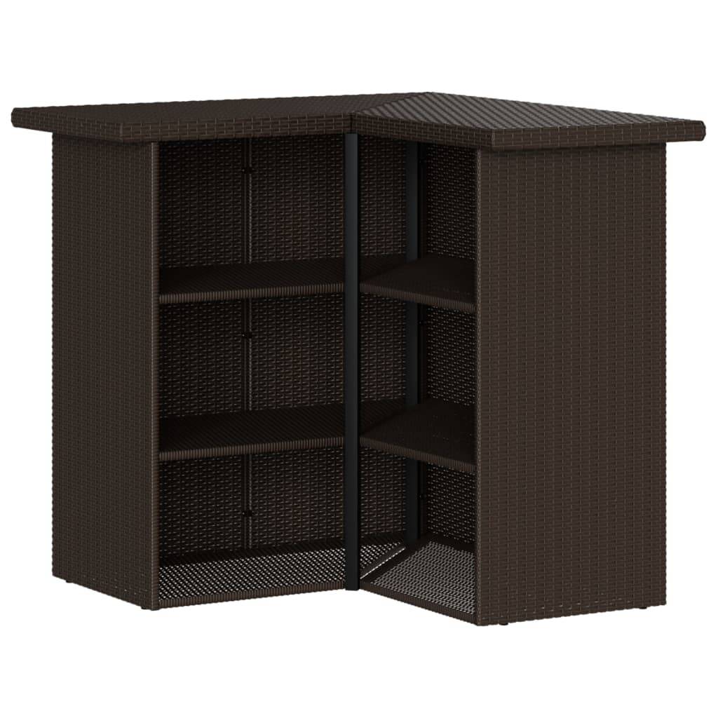 Vidaxl - Ensemble de bar de jardin 3 pcs et coussins brun résine tressée vidaXL 3261500 - Image 6