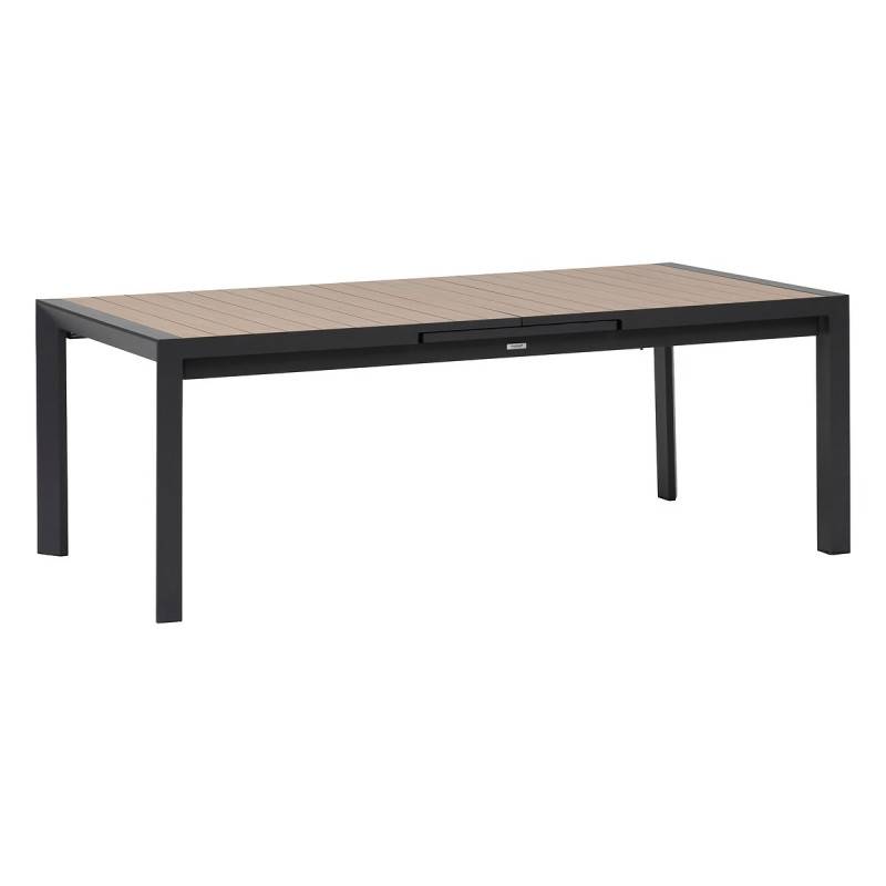 Hesperide - Table de jardin extensible "Évasion" effet bois honey & graphite 10 places en aluminium - Hespéride - Image 10