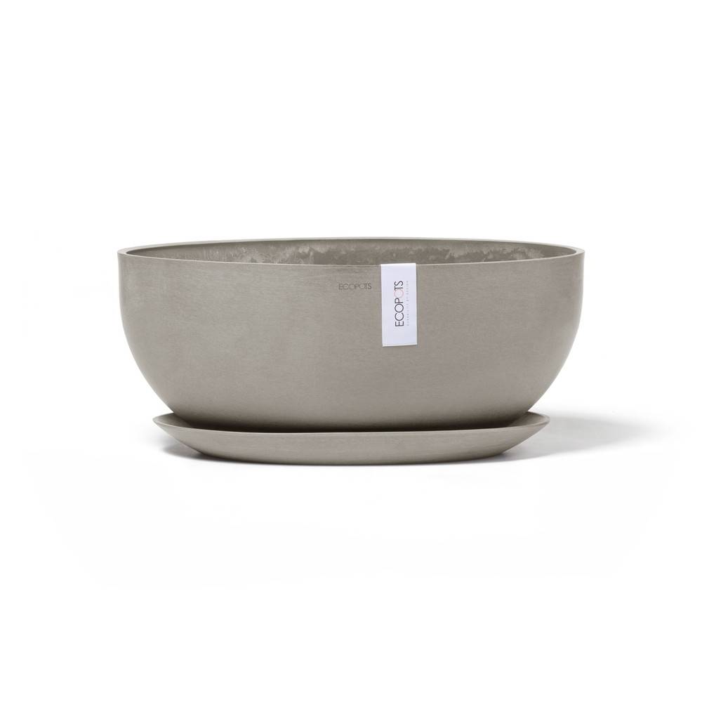 Ecopots - Soucoupe Sofia Big Taupe - 35,2 x 18,6 x H. 3 cm ECOPOTS