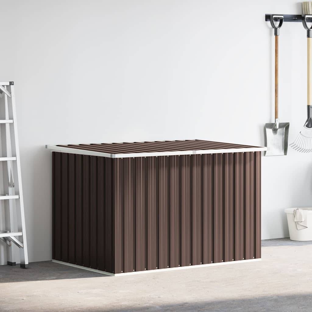 Malle de Jardin Géante Acier Galvanisé Très Grande Capacité pour Extérieur Marron 171x99x93 cm – ComfortXL Outdoor Living - Image 3