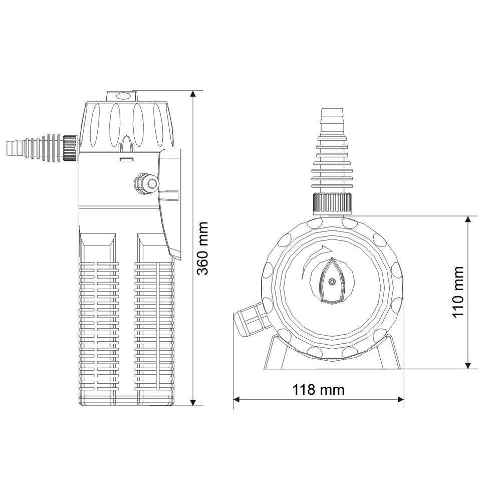 Helloshop26 - Pompe de fontaine pour bassins 2000 litres par heure 45 watts UVC 9 watts clarificateur - Imagen 4