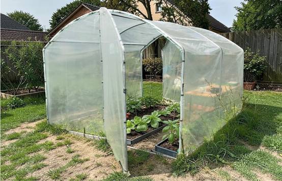 Serre tunnel de jardin - 9m² - 3 x 3 m - pieds droits - haute résistance à petit prix - LES SERRES TONNEAU - Image 1