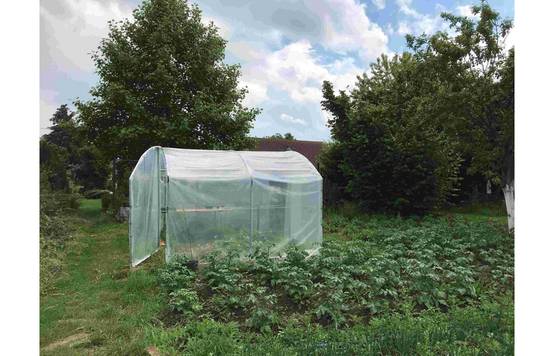 Serre tunnel de jardin - 9m² - 3 x 3 m - pieds droits - haute résistance à petit prix - LES SERRES TONNEAU - Image 3