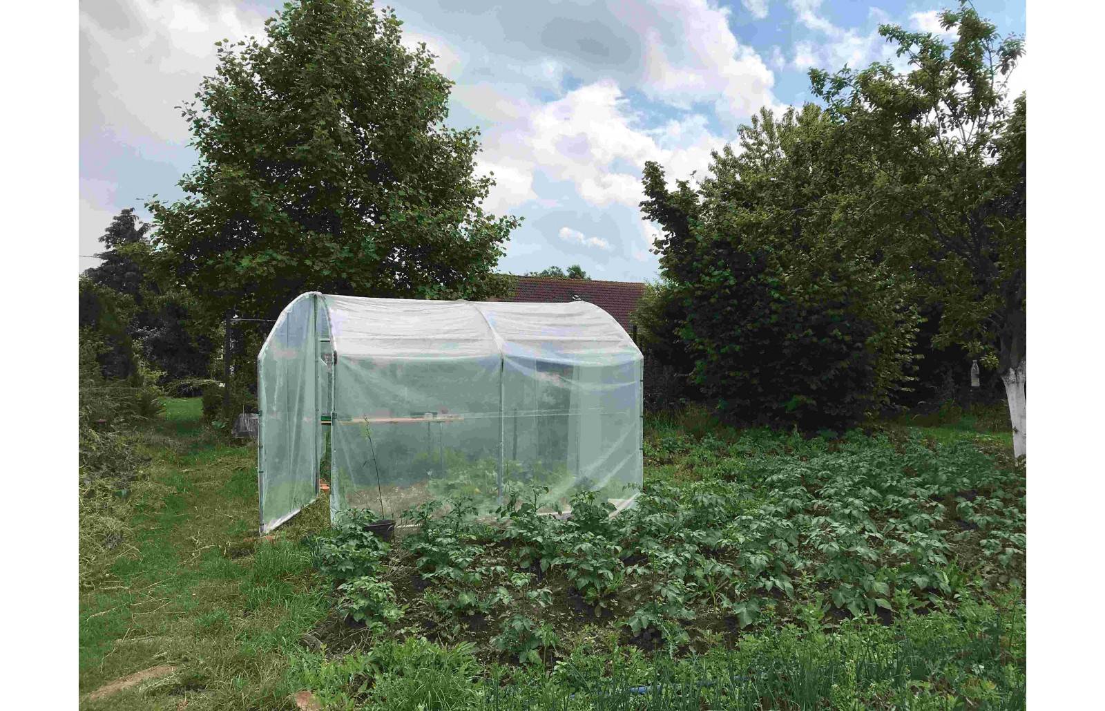 Serre tunnel de jardin - 9m² -  3 x 3 m - pieds droits - haute résistance à petit prix - LES SERRES TONNEAU - Image 3